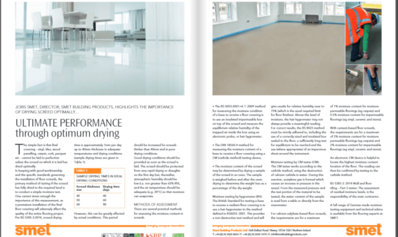 SMET Optimum Drying Floor Screed_ Northern Builder no. 4 2017