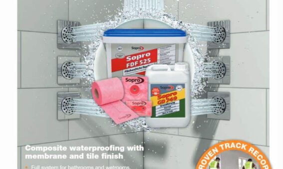 SMET Tanking Masters_composite waterproofing with membrane and tile finish