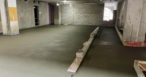 B Doherty Screeding | Mobile Screed Factory | Irish Life Dublin Refurbishment | Main Contractor Walls. Rapidur®EB5 Rapid drying floor screed