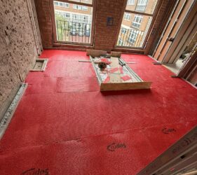 Sopro 1188 PG-X Armour Mesh may be installed after approx. 12 hours. SMART® Flooring Renovation System_installation by McDaids